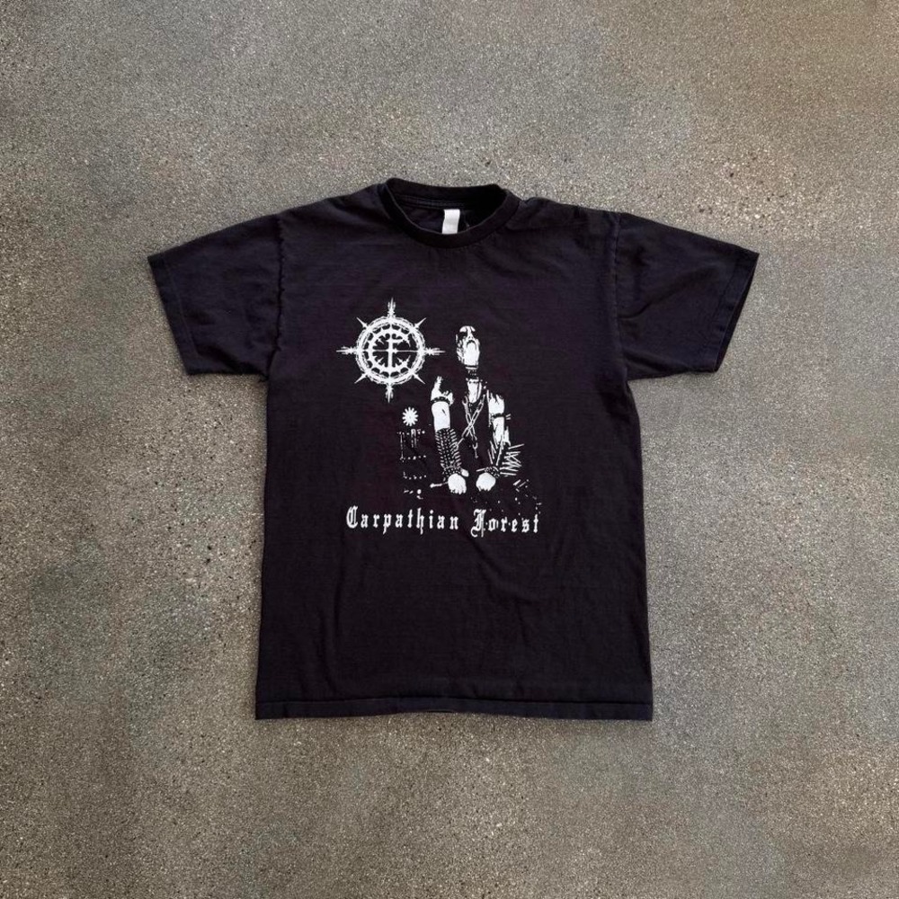 Carpathian Forest Black Metal Band Graphic Tee Y2K Grunge Vintage Sz M